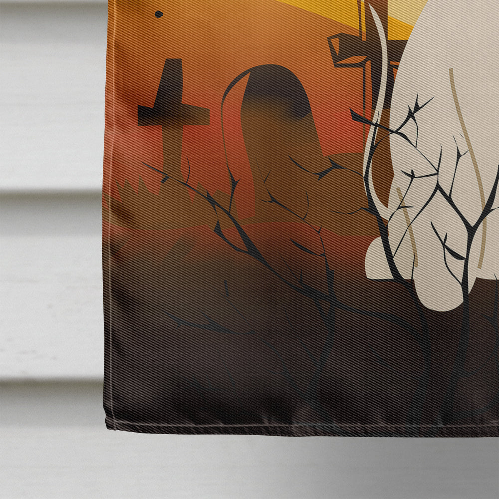 Halloween Bedlington Terrier Sandy House Flag 28x40 Porch Sleeve Pole Decorative Outside Yard Banner Artwork Wall Hanging, Polyester
