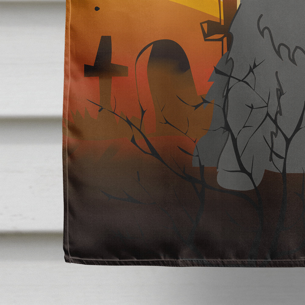 Halloween Cocker Spaniel Black House Flag 28x40 Porch Sleeve Pole Decorative Outside Yard Banner Artwork Wall Hanging, Polyester