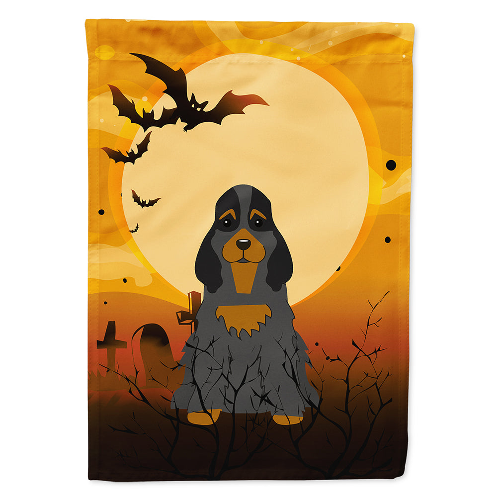 Halloween Cocker Spaniel Black Tan House Flag 28x40 Porch Sleeve Pole Decorative Outside Yard Banner Artwork Wall Hanging, Polyester