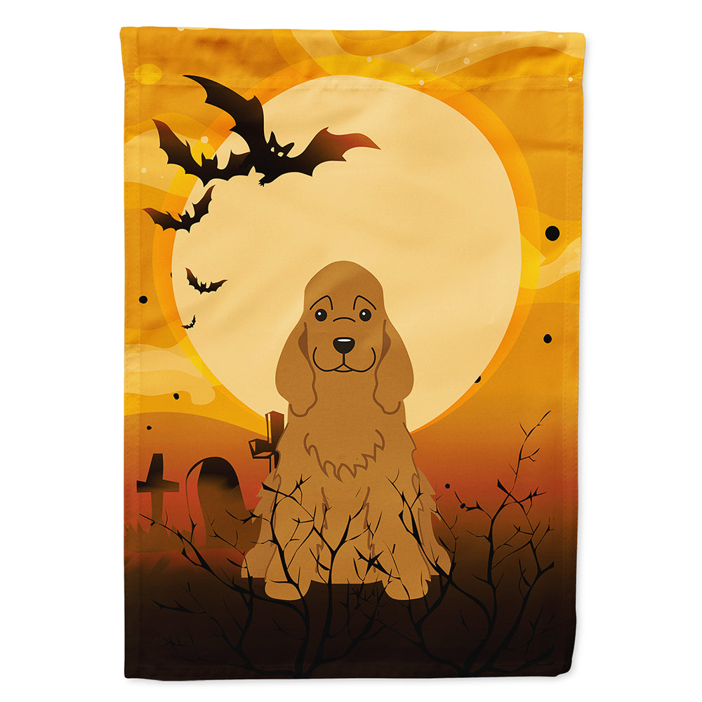 Halloween Cocker Spaniel Red House Flag 28x40 Porch Sleeve Pole Decorative Outside Yard Banner Artwork Wall Hanging, Polyester