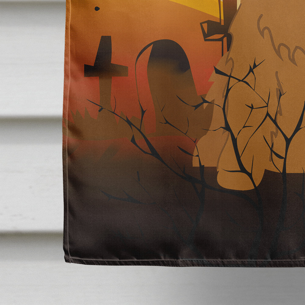 Halloween Cocker Spaniel Red House Flag 28x40 Porch Sleeve Pole Decorative Outside Yard Banner Artwork Wall Hanging, Polyester