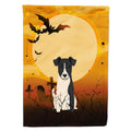 Halloween Smooth Fox Terrier House Flag 28x40 Porch Sleeve Pole Decorative Outside Yard Banner Artwork Wall Hanging, Polyester