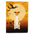Halloween Whippet House Flag 28x40 Porch Sleeve Pole Decorative Outside Yard Banner Artwork Wall Hanging, Polyester