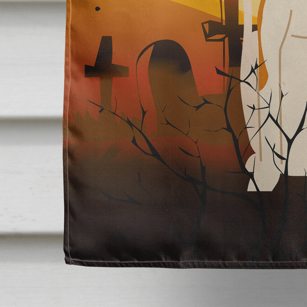 Halloween Whippet House Flag 28x40 Porch Sleeve Pole Decorative Outside Yard Banner Artwork Wall Hanging, Polyester
