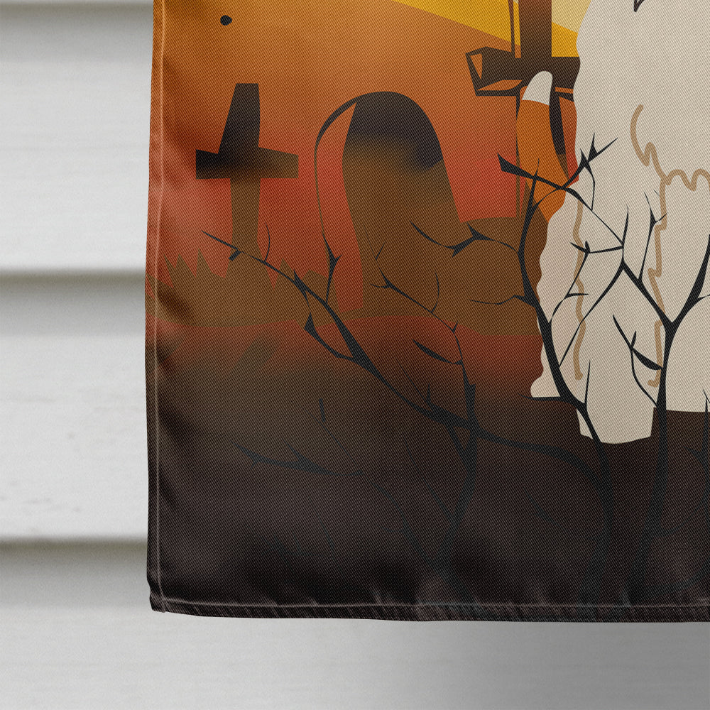 Halloween Wire Fox Terrier House Flag 28x40 Porch Sleeve Pole Decorative Outside Yard Banner Artwork Wall Hanging, Polyester