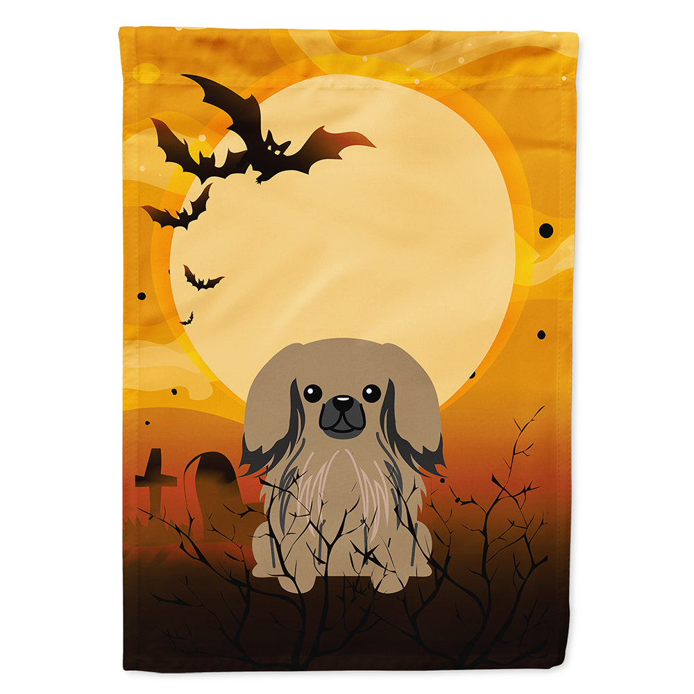 Halloween Pekingese Tan House Flag 28x40 Porch Sleeve Pole Decorative Outside Yard Banner Artwork Wall Hanging, Polyester