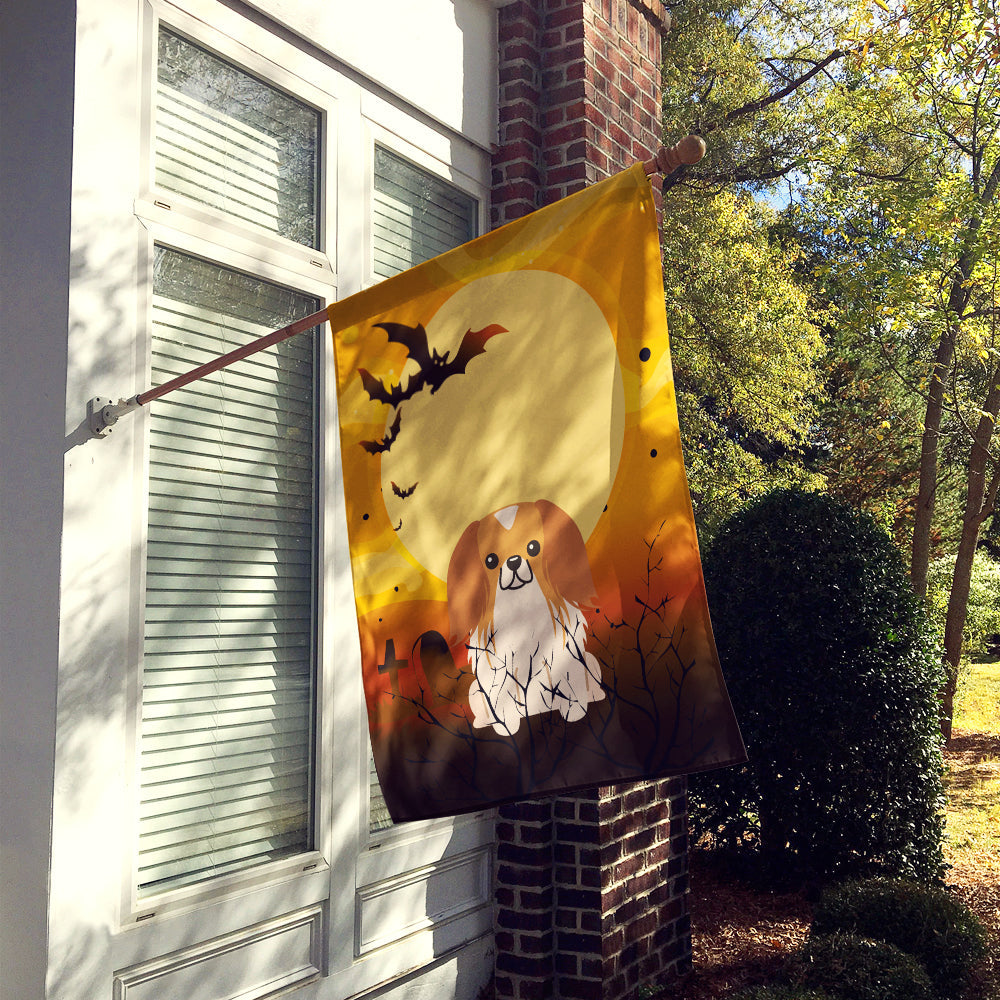 Halloween Pekingese Red White House Flag 28x40 Porch Sleeve Pole Decorative Outside Yard Banner Artwork Wall Hanging, Polyester