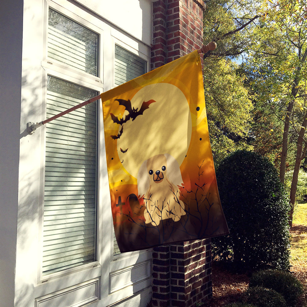 Halloween Pekingese Fawn Sable House Flag 28x40 Porch Sleeve Pole Decorative Outside Yard Banner Artwork Wall Hanging, Polyester