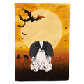 Halloween Pekingese Black White House Flag 28x40 Porch Sleeve Pole Decorative Outside Yard Banner Artwork Wall Hanging, Polyester
