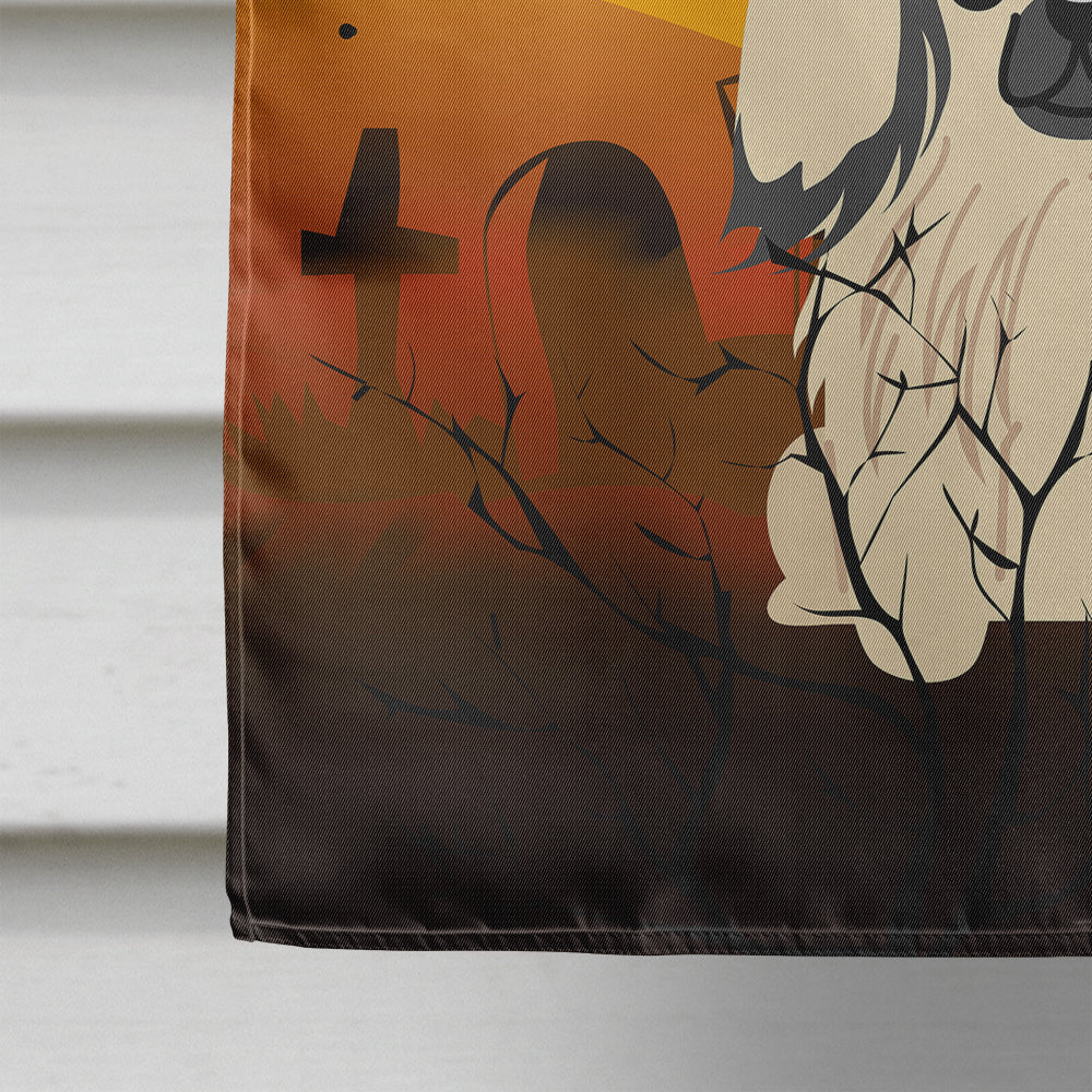 Halloween Pekingese Cream House Flag 28x40 Porch Sleeve Pole Decorative Outside Yard Banner Artwork Wall Hanging, Polyester