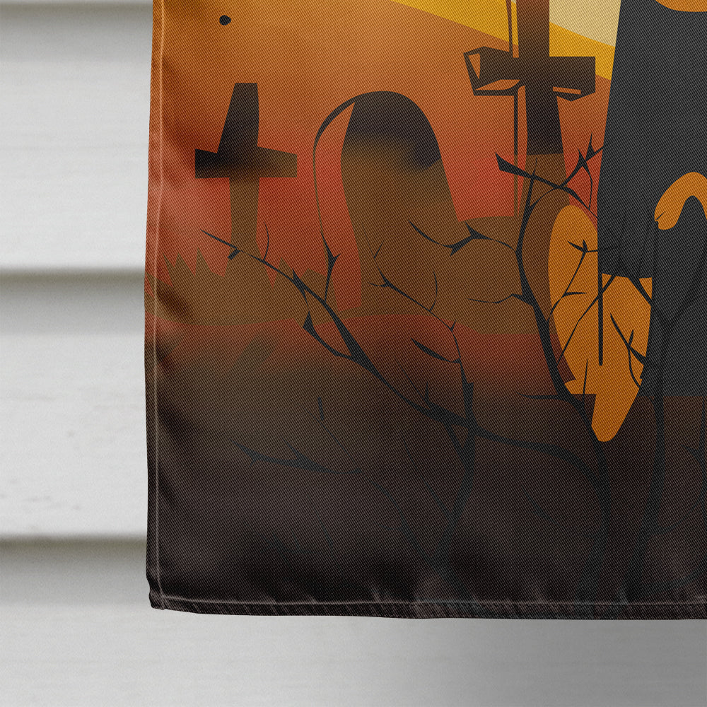 Halloween English Toy Terrier House Flag 28x40 Porch Sleeve Pole Decorative Outside Yard Banner Artwork Wall Hanging, Polyester