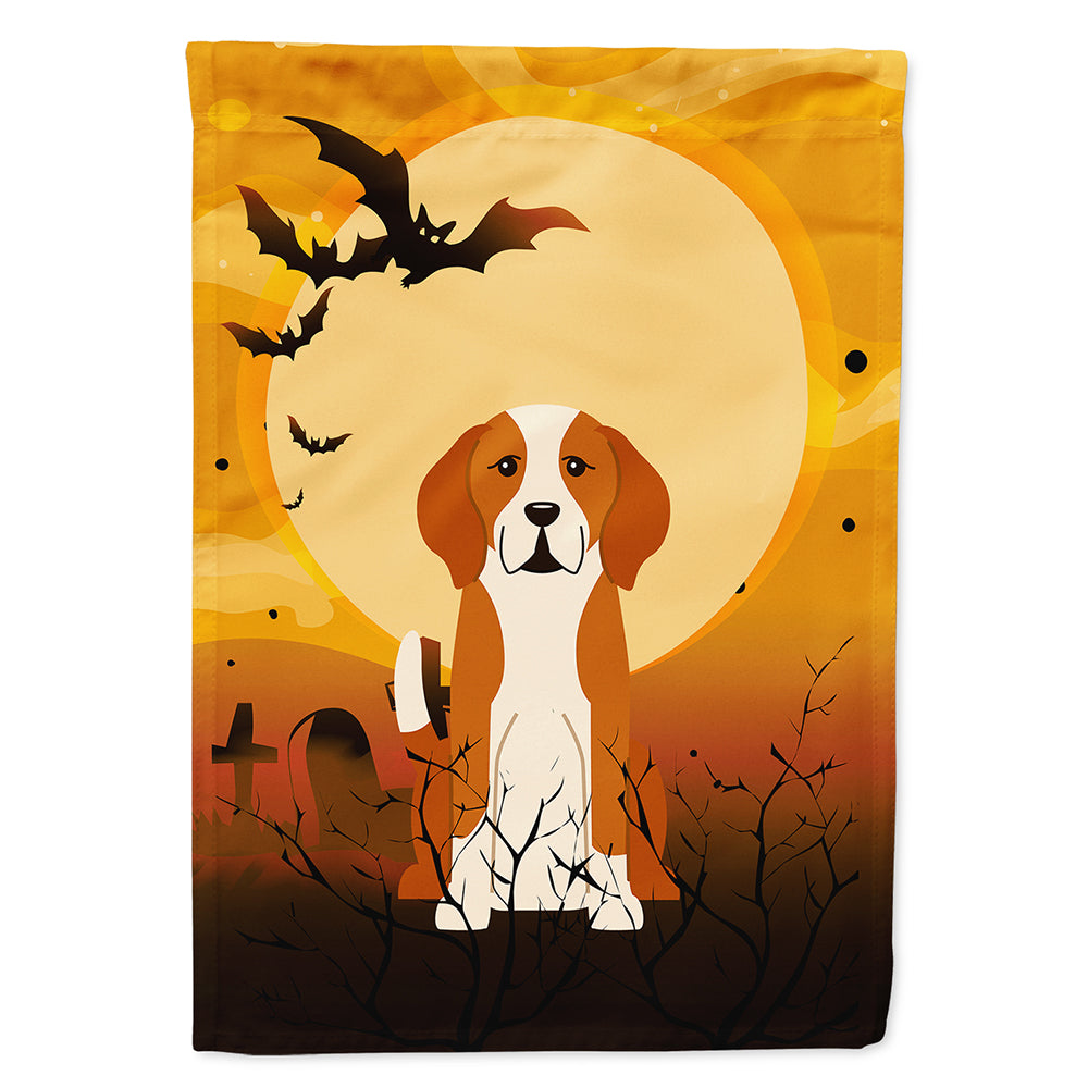 Halloween English Foxhound House Flag 28x40 Porch Sleeve Pole Decorative Outside Yard Banner Artwork Wall Hanging, Polyester
