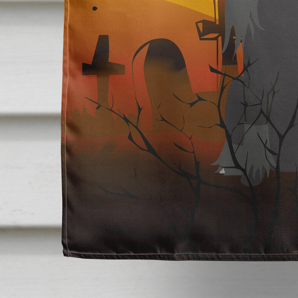 Halloween Chinese Crested Black House Flag 28x40 Porch Sleeve Pole Decorative Outside Yard Banner Artwork Wall Hanging, Polyester