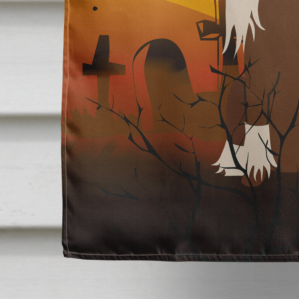 Halloween Chinese Crested Cream House Flag 28x40 Porch Sleeve Pole Decorative Outside Yard Banner Artwork Wall Hanging, Polyester