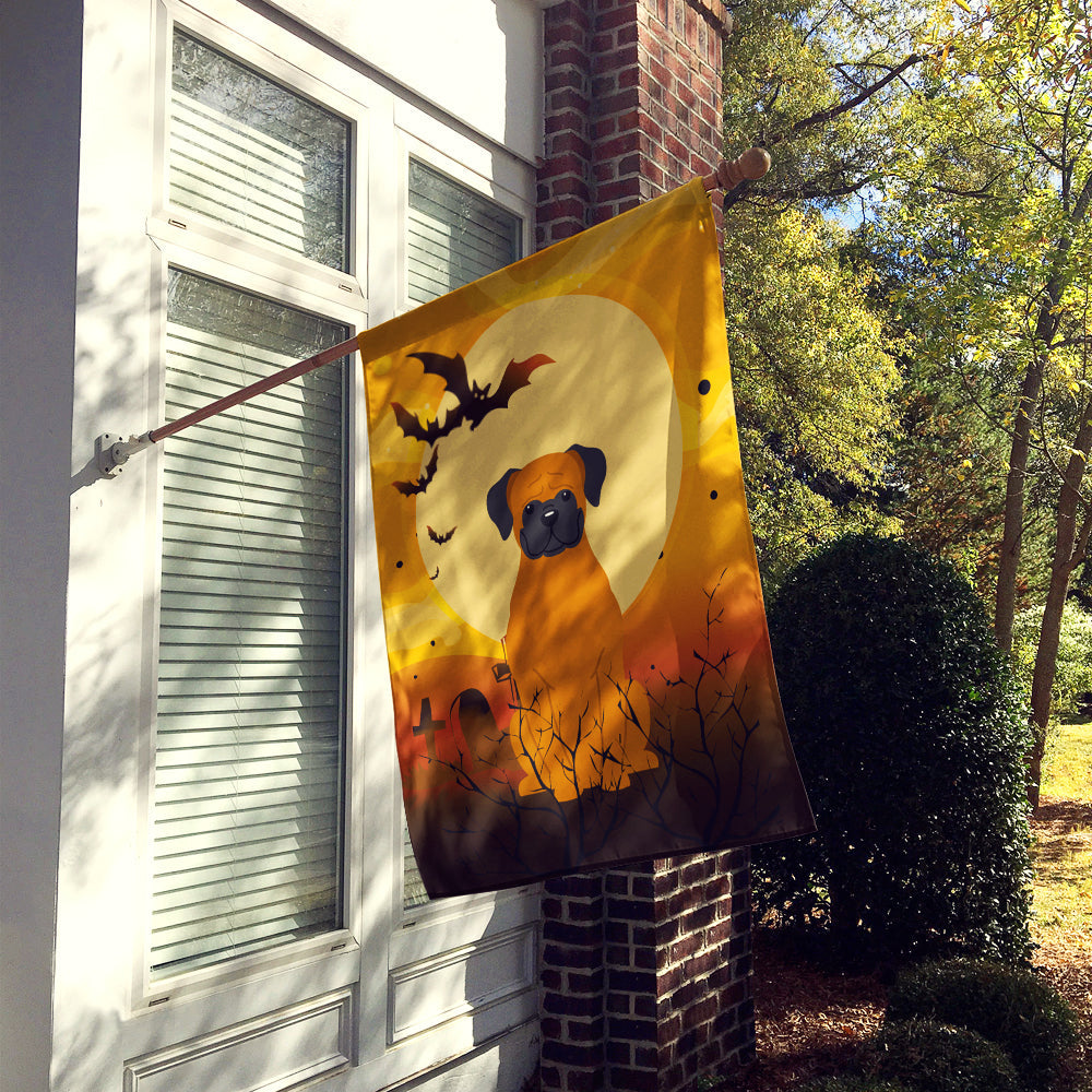 Halloween Fawn Boxer House Flag 28x40 Porch Sleeve Pole Decorative Outside Yard Banner Artwork Wall Hanging, Polyester