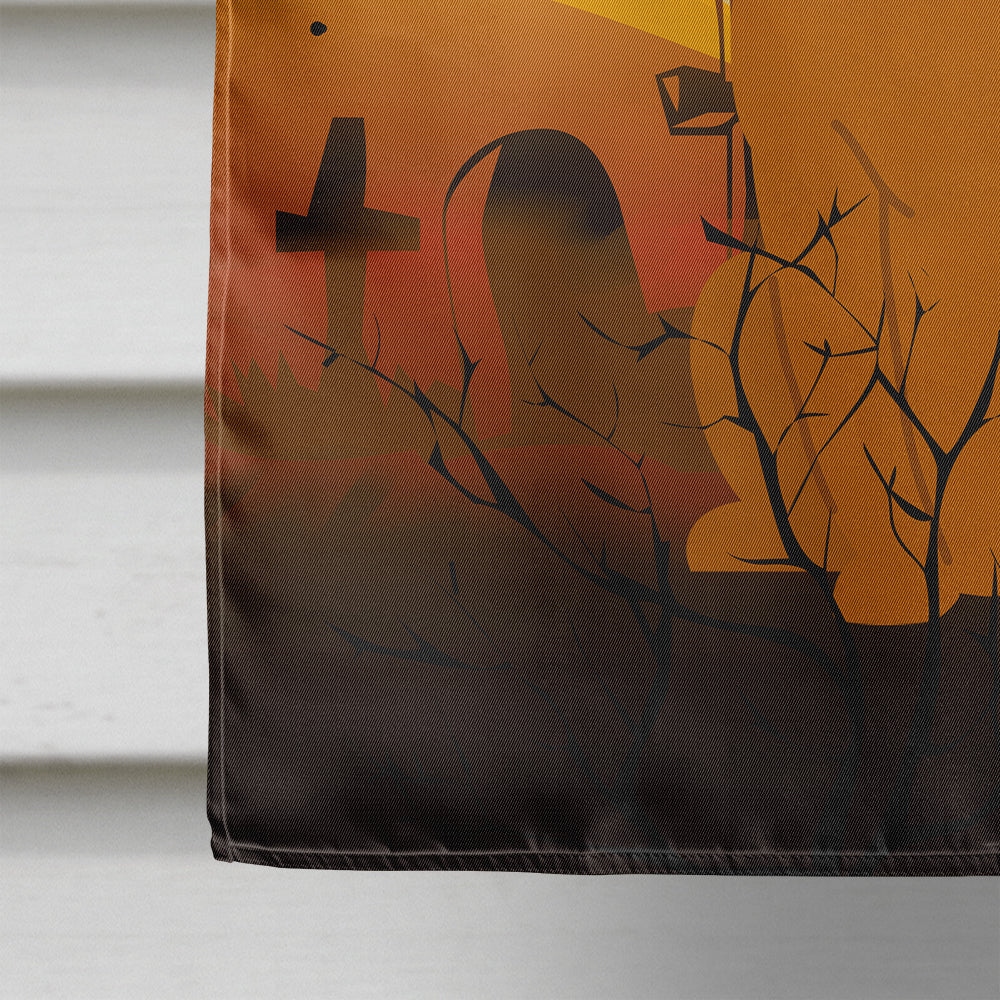 Halloween Fawn Boxer House Flag 28x40 Porch Sleeve Pole Decorative Outside Yard Banner Artwork Wall Hanging, Polyester