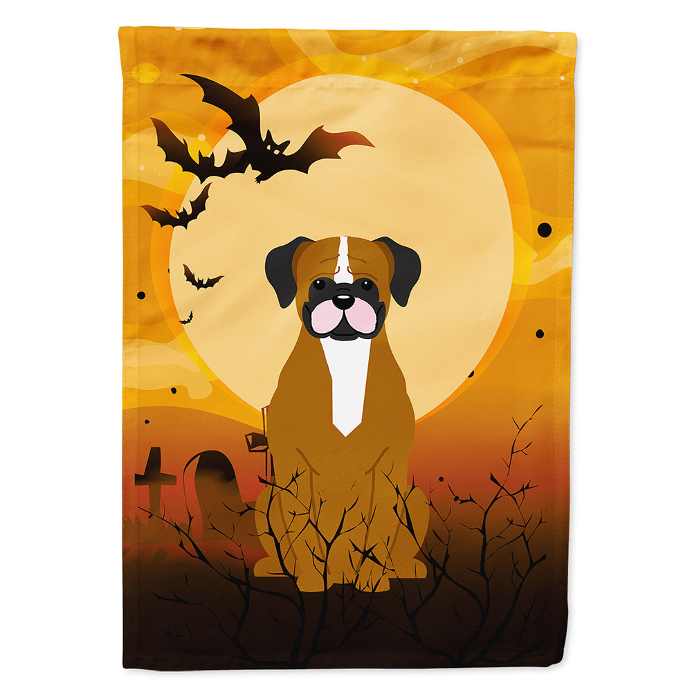 Halloween Flashy Fawn Boxer House Flag 28x40 Porch Sleeve Pole Decorative Outside Yard Banner Artwork Wall Hanging, Polyester