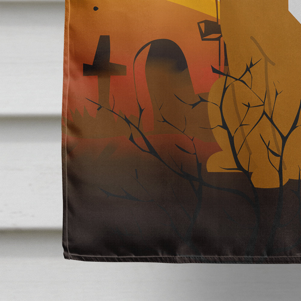Halloween Flashy Fawn Boxer House Flag 28x40 Porch Sleeve Pole Decorative Outside Yard Banner Artwork Wall Hanging, Polyester