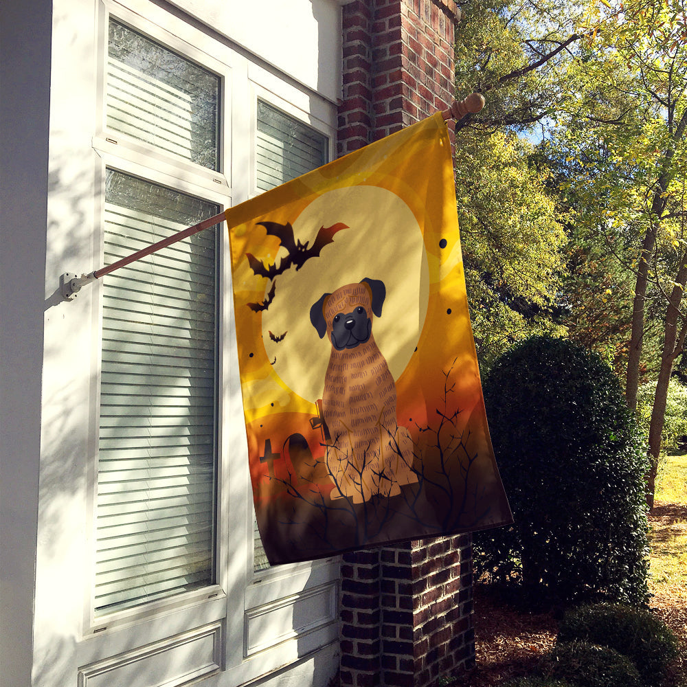 Halloween Brindle Boxer House Flag 28x40 Porch Sleeve Pole Decorative Outside Yard Banner Artwork Wall Hanging, Polyester