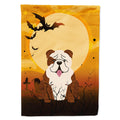 Halloween English Bulldog Brindle White House Flag 28x40 Porch Sleeve Pole Decorative Outside Yard Banner Artwork Wall Hanging, Polyester