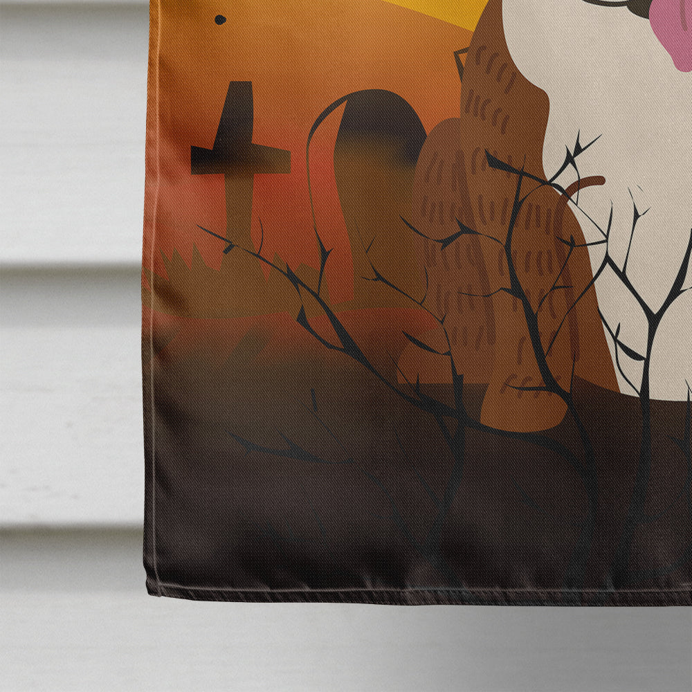 Halloween English Bulldog Brindle White House Flag 28x40 Porch Sleeve Pole Decorative Outside Yard Banner Artwork Wall Hanging, Polyester