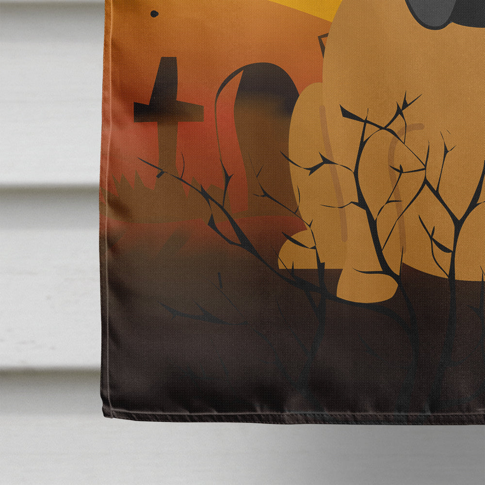 Halloween English Bulldog Red House Flag 28x40 Porch Sleeve Pole Decorative Outside Yard Banner Artwork Wall Hanging, Polyester