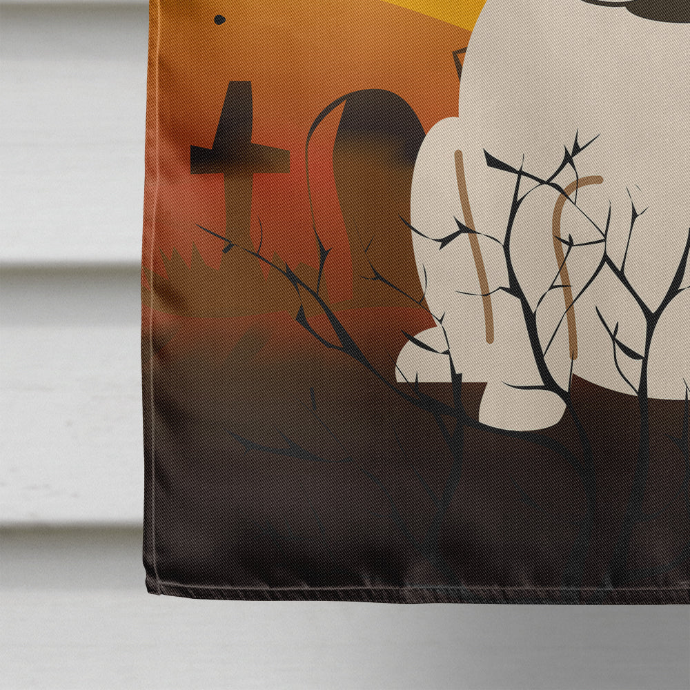 Halloween English Bulldog White House Flag 28x40 Porch Sleeve Pole Decorative Outside Yard Banner Artwork Wall Hanging, Polyester