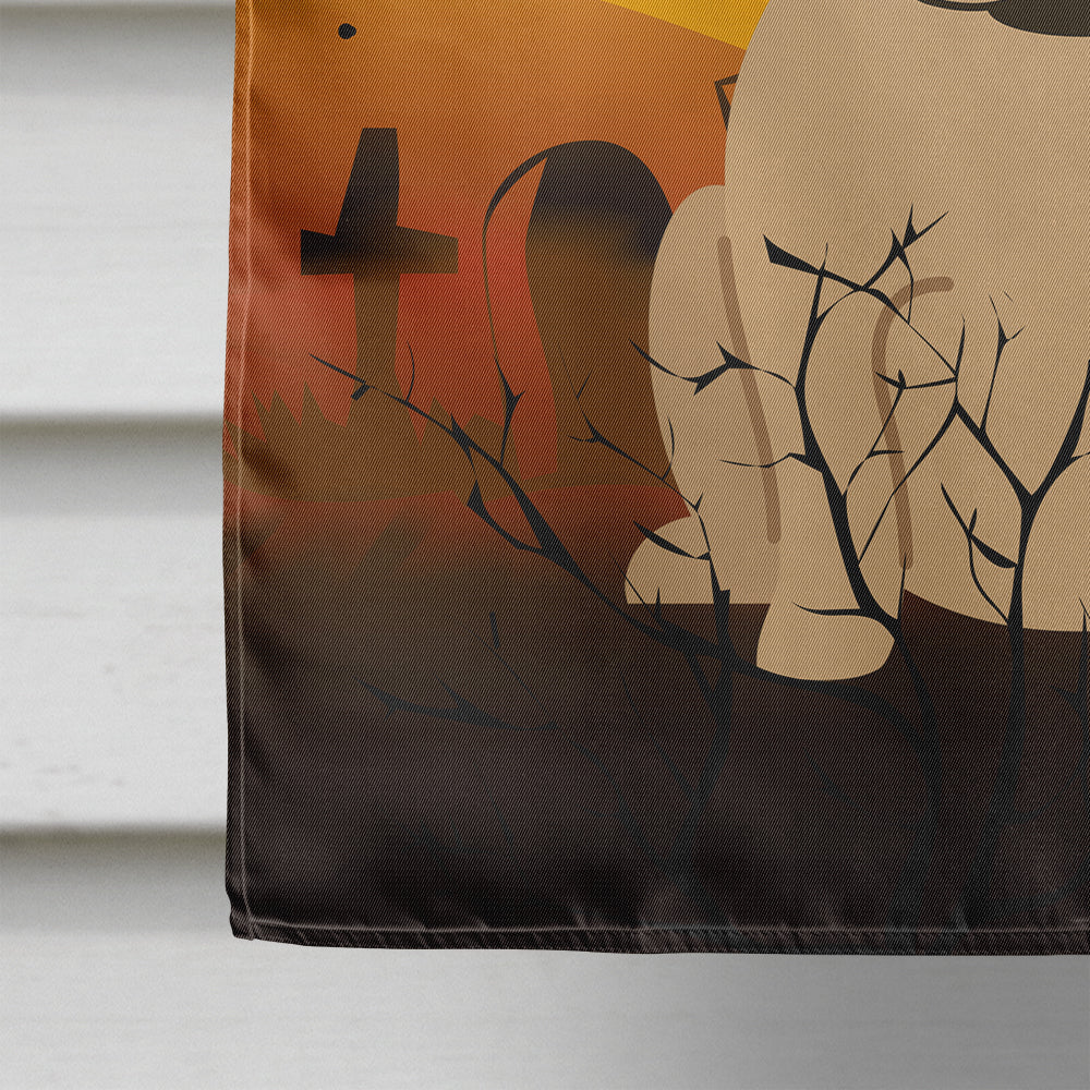 Halloween English Bulldog Fawn House Flag 28x40 Porch Sleeve Pole Decorative Outside Yard Banner Artwork Wall Hanging, Polyester