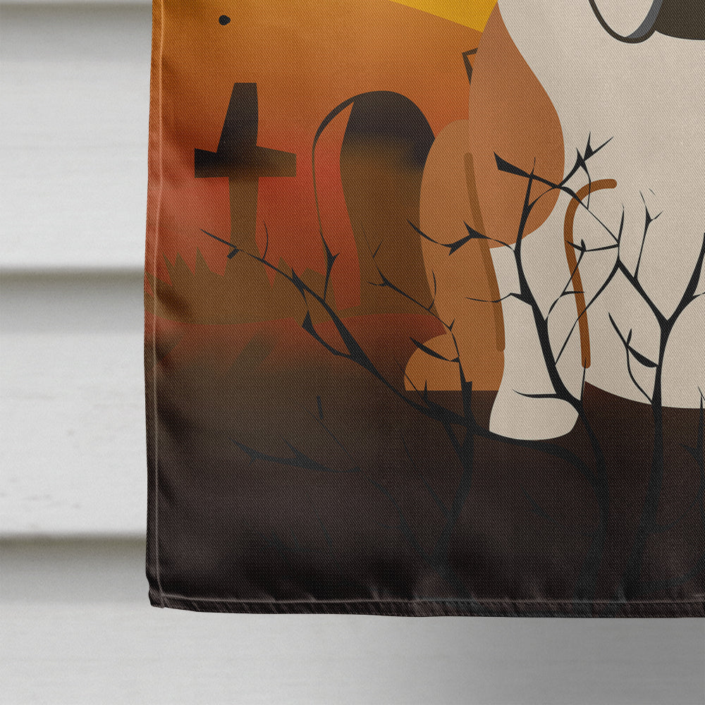 Halloween English Bulldog Fawn White House Flag 28x40 Porch Sleeve Pole Decorative Outside Yard Banner Artwork Wall Hanging, Polyester