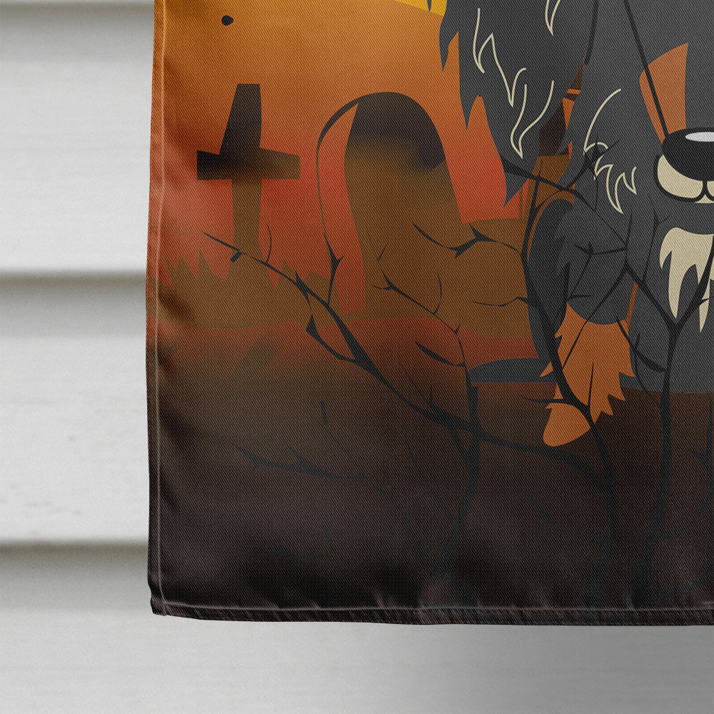 Halloween Wire Haired Dachshund Dapple House Flag 28x40 Porch Sleeve Pole Decorative Outside Yard Banner Artwork Wall Hanging, Polyester
