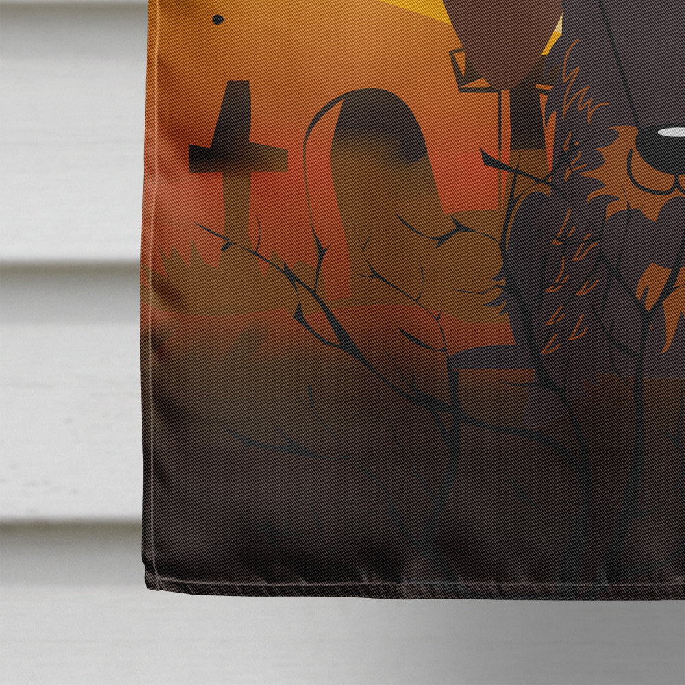 Halloween Wire Haired Dachshund Chocolate House Flag 28x40 Porch Sleeve Pole Decorative Outside Yard Banner Artwork Wall Hanging, Polyester