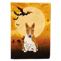 Halloween Bull Terrier Red White House Flag 28x40 Porch Sleeve Pole Decorative Outside Yard Banner Artwork Wall Hanging, Polyester