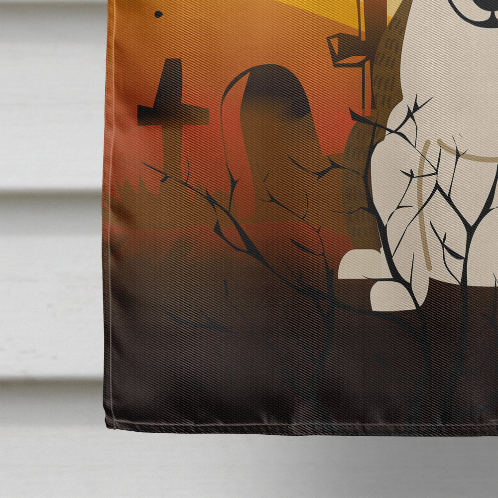 Halloween Bull Terrier Dark Brindle House Flag 28x40 Porch Sleeve Pole Decorative Outside Yard Banner Artwork Wall Hanging, Polyester