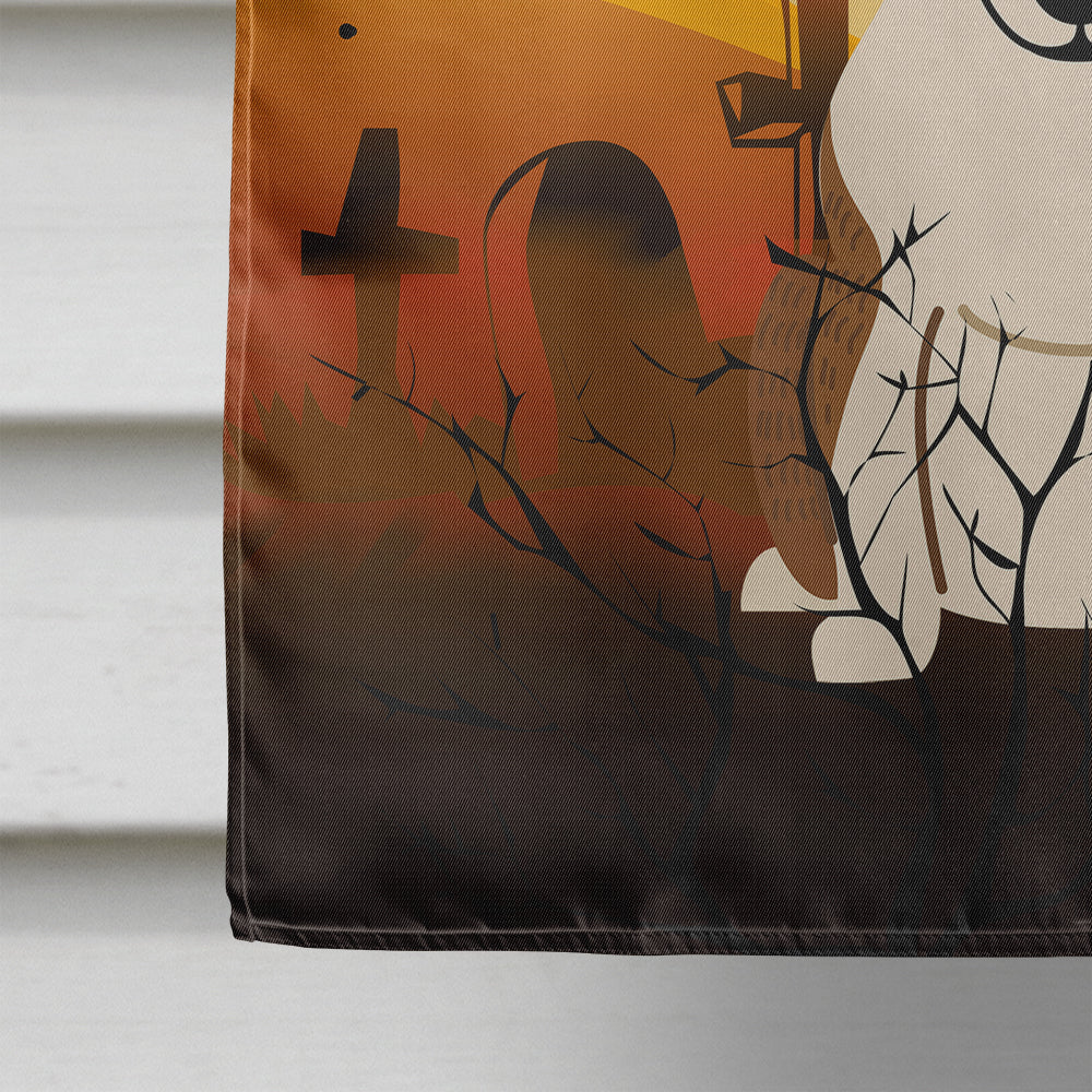 Halloween Bull Terrier Brindle House Flag 28x40 Porch Sleeve Pole Decorative Outside Yard Banner Artwork Wall Hanging, Polyester