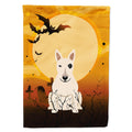 Halloween Bull Terrier White House Flag 28x40 Porch Sleeve Pole Decorative Outside Yard Banner Artwork Wall Hanging, Polyester