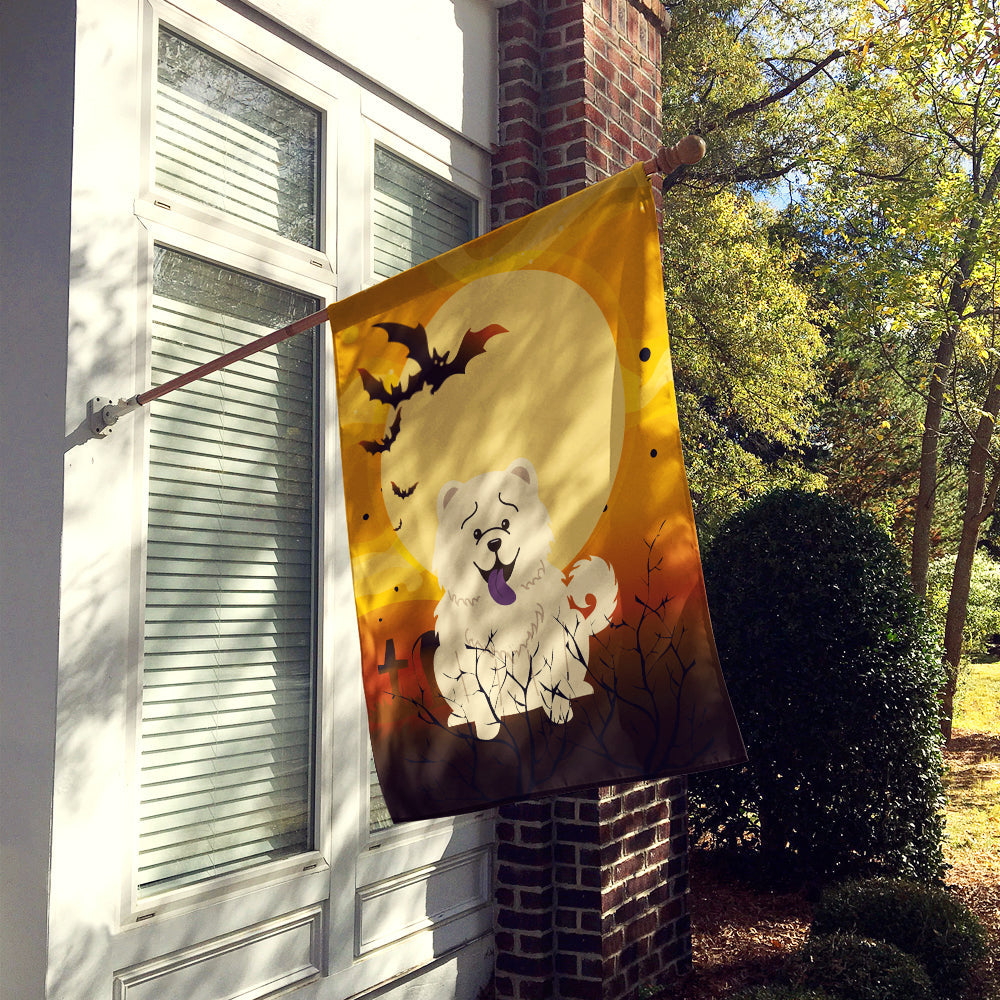 Halloween Chow Chow White House Flag 28x40 Porch Sleeve Pole Decorative Outside Yard Banner Artwork Wall Hanging, Polyester