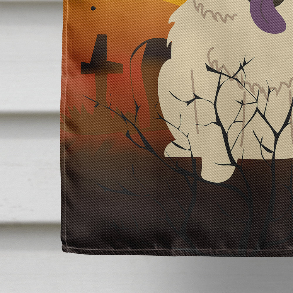 Halloween Chow Chow White House Flag 28x40 Porch Sleeve Pole Decorative Outside Yard Banner Artwork Wall Hanging, Polyester