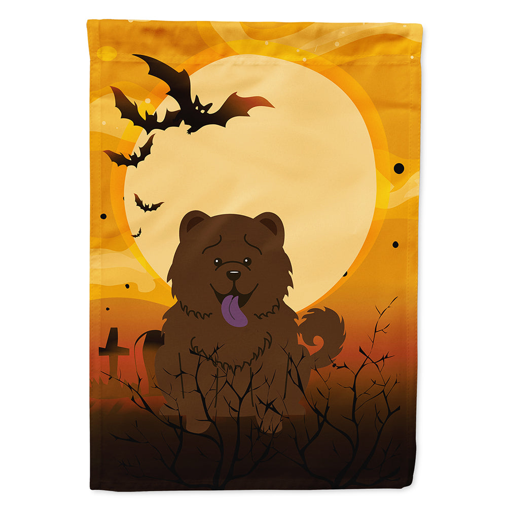 Halloween Chow Chow Chocolate House Flag 28x40 Porch Sleeve Pole Decorative Outside Yard Banner Artwork Wall Hanging, Polyester