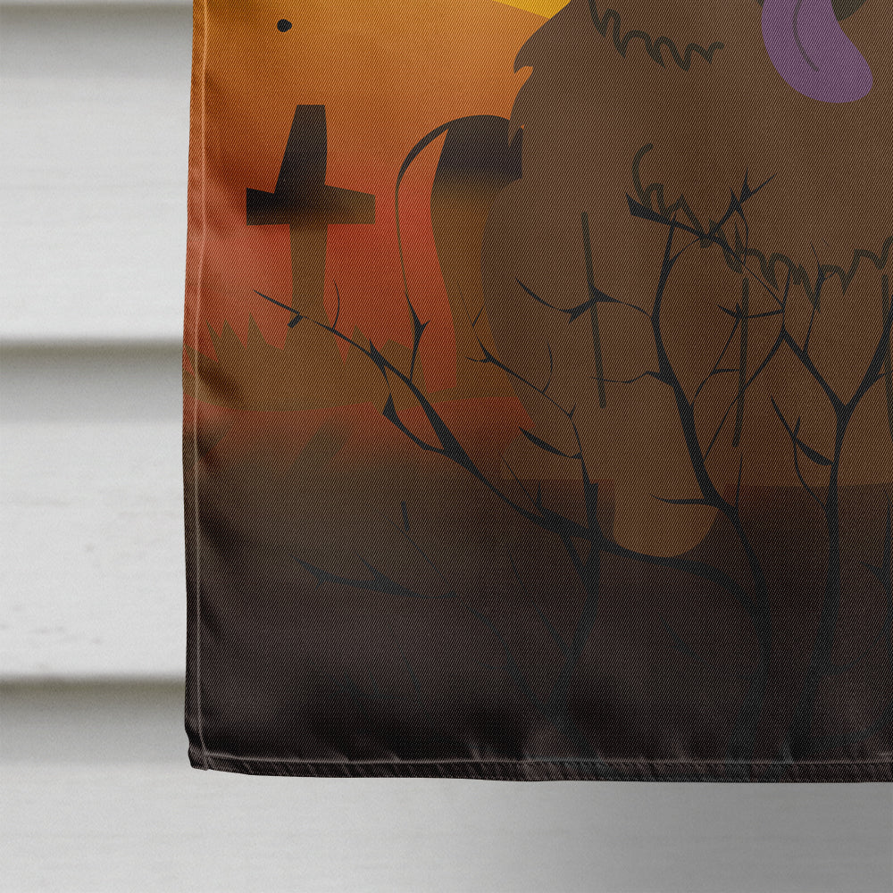 Halloween Chow Chow Chocolate House Flag 28x40 Porch Sleeve Pole Decorative Outside Yard Banner Artwork Wall Hanging, Polyester