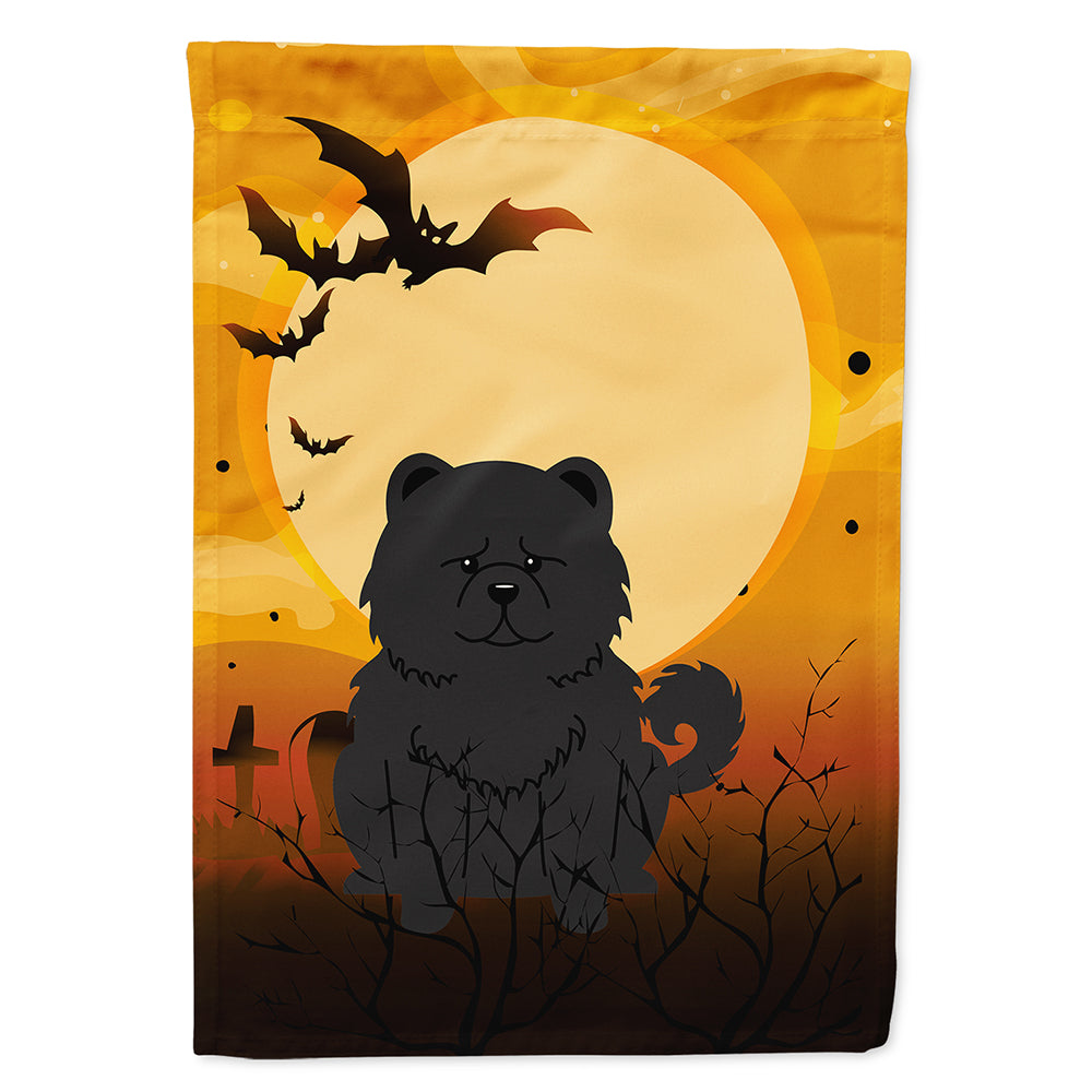 Halloween Chow Chow Black House Flag 28x40 Porch Sleeve Pole Decorative Outside Yard Banner Artwork Wall Hanging, Polyester
