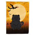 Halloween Chow Chow Black House Flag 28x40 Porch Sleeve Pole Decorative Outside Yard Banner Artwork Wall Hanging, Polyester