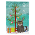 American Curl Cat Merry Christmas Tree House Flag 28x40 Porch Sleeve Pole Decorative Outside Yard Banner Artwork Wall Hanging, Polyester