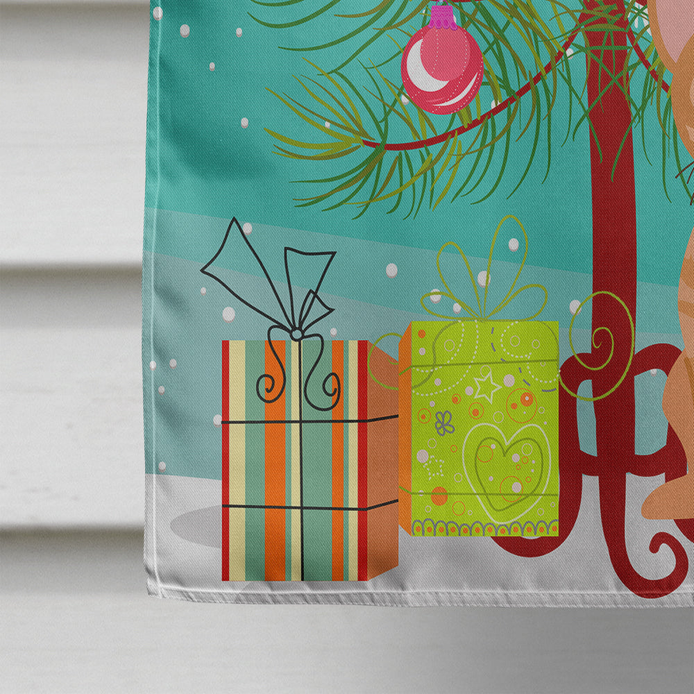 Australian Mist Cat Merry Christmas Tree House Flag 28x40 Porch Sleeve Pole Decorative Outside Yard Banner Artwork Wall Hanging, Polyester
