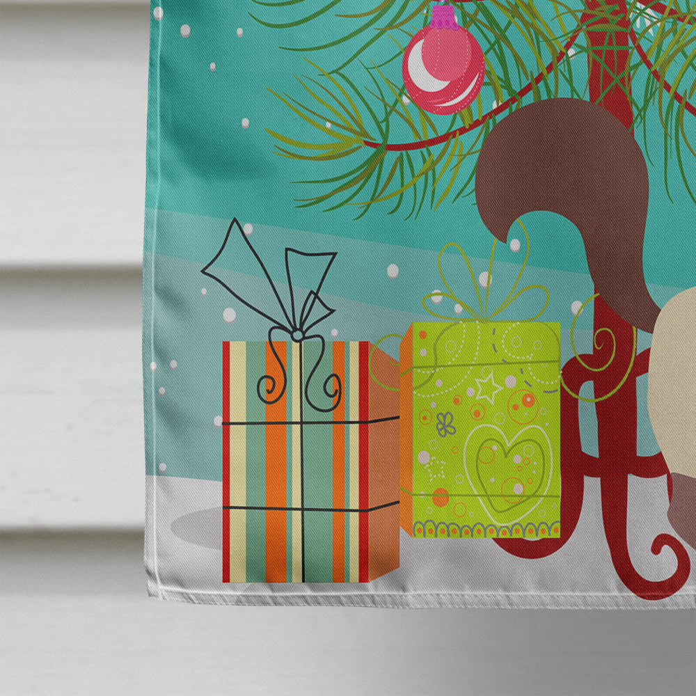 Birman Cat Merry Christmas Tree House Flag 28x40 Porch Sleeve Pole Decorative Outside Yard Banner Artwork Wall Hanging, Polyester