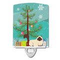 Birman Cat Merry Christmas Tree Ceramic Night Light Compact, UL-Certified, Ideal for Bedroom, Bathroom, Nursery, Hallway, Kitchen, 6x4x3, Multicolor