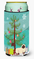 Birman Cat Merry Christmas Tree Tall Boy Hugger Can Cooler Sleeve Machine Washable Drink Collapsible Insulator Beverage Insulated Holder