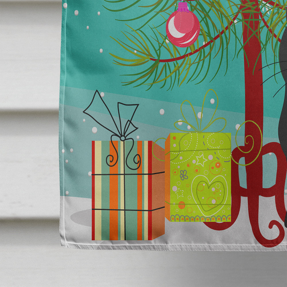 Bombay Cat Merry Christmas Tree House Flag 28x40 Porch Sleeve Pole Decorative Outside Yard Banner Artwork Wall Hanging, Polyester