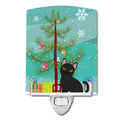 Bombay Cat Merry Christmas Tree Ceramic Night Light Compact, UL-Certified, Ideal for Bedroom, Bathroom, Nursery, Hallway, Kitchen, 6x4x3, Multicolor