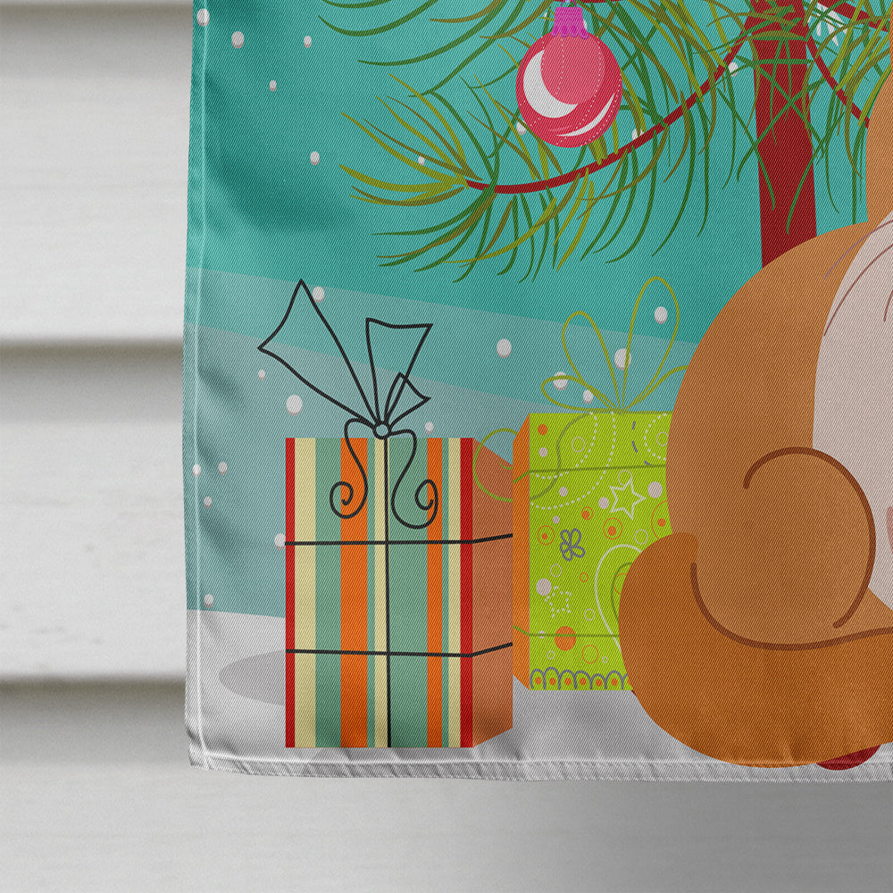 Exotic Shorthair Cat Merry Christmas Tree House Flag 28x40 Porch Sleeve Pole Decorative Outside Yard Banner Artwork Wall Hanging, Polyester