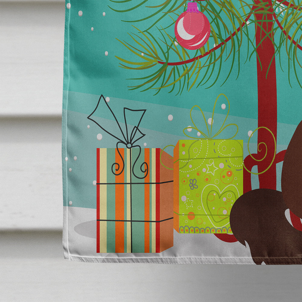 Himalayan Cat Merry Christmas Tree House Flag 28x40 Porch Sleeve Pole Decorative Outside Yard Banner Artwork Wall Hanging, Polyester